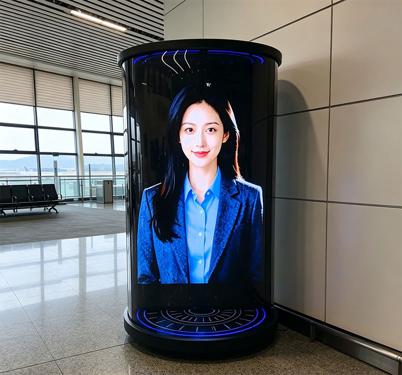 AI 数字人交互一体机与 3D 全息舱，赋能机场候机厅智慧出