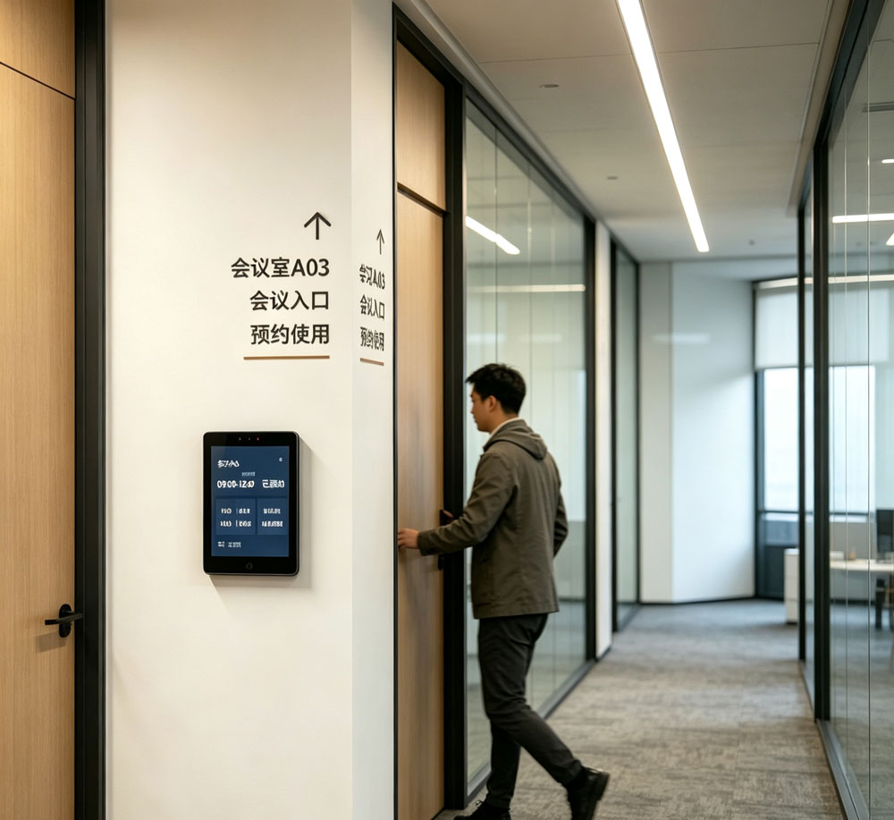 蓝速科技|8 寸会议预约屏,内敛庄重场景首选会议室电子门牌(图4) 蓝速科技|8 寸会议预约屏,内敛庄重场景首选会议室电子门牌(图4)