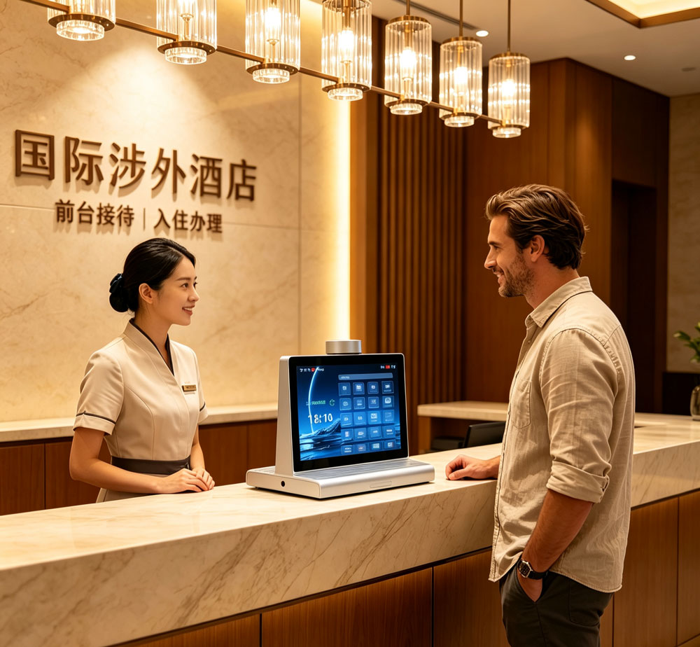 蓝速科技|涉外酒店沟通无国界,AI 双屏翻译机打通外语接待链路(图2) 蓝速科技|涉外酒店沟通无国界,AI 双屏翻译机打通外语接待链路(图2)