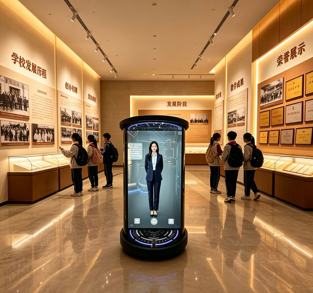 蓝速科技 LARXU｜校园智慧3D全息仓AI数字人一体机全息舱实时互动(图1)