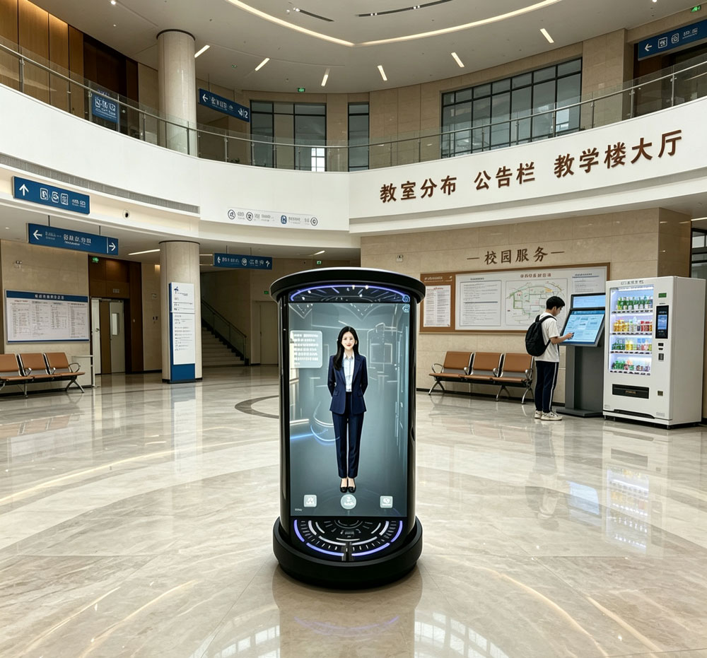 蓝速科技 LARXU｜校园智慧3D全息仓AI数字人一体机全息舱实时互动(图2)