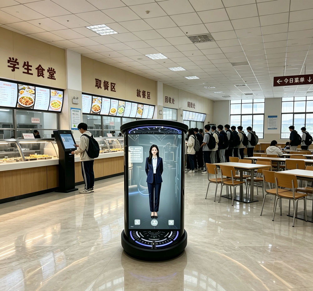 蓝速科技 LARXU｜校园智慧3D全息仓AI数字人一体机全息舱实时互动(图3)