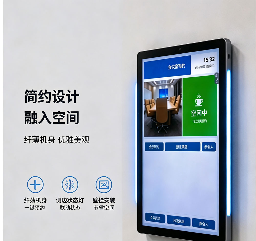 蓝速科技丨会议预约门牌屏状态灯远距离识别会议室状态(图2) 蓝速科技丨会议预约门牌屏状态灯远距离识别会议室状态(图2)