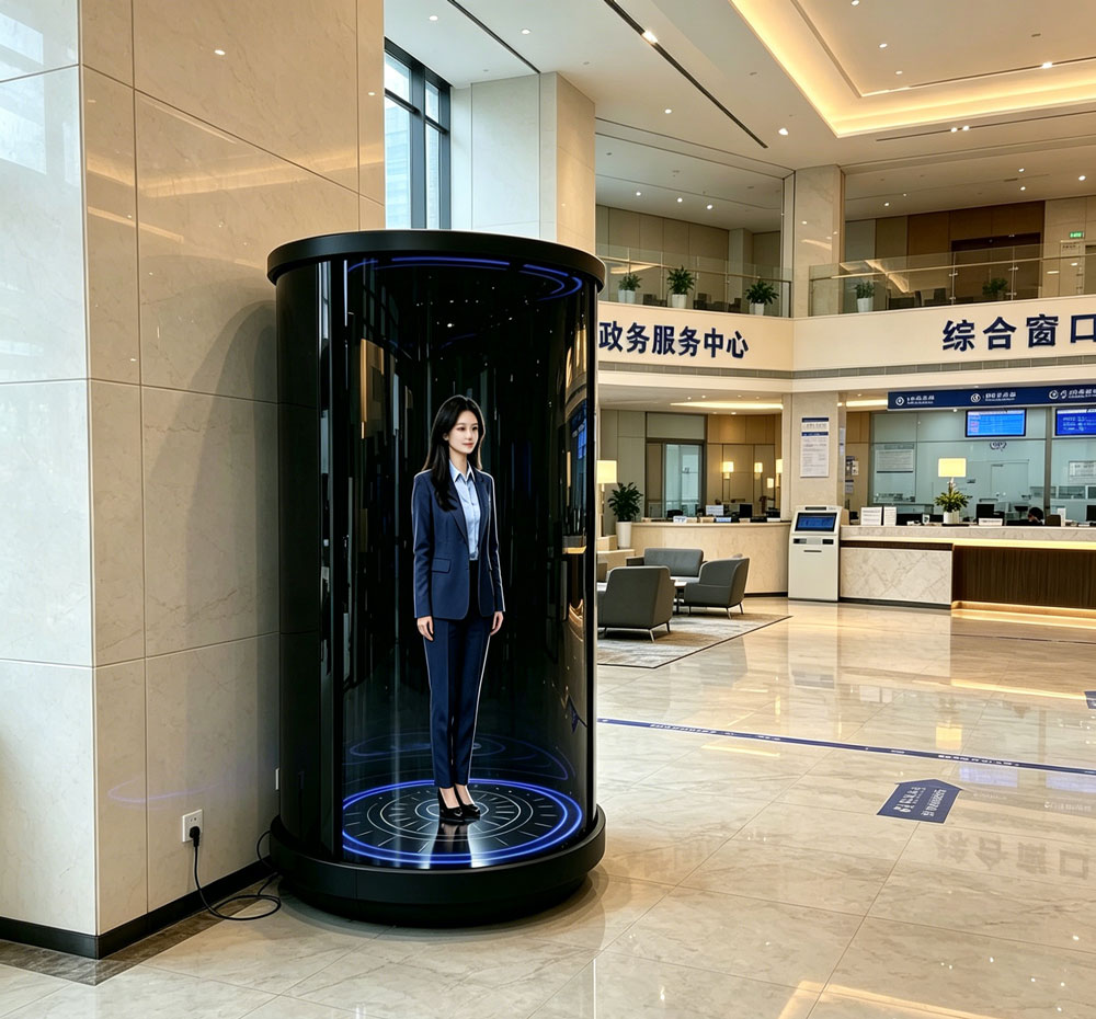 蓝速科技｜AI数字人化解访客咨询尴尬提升展厅转化(图1)
